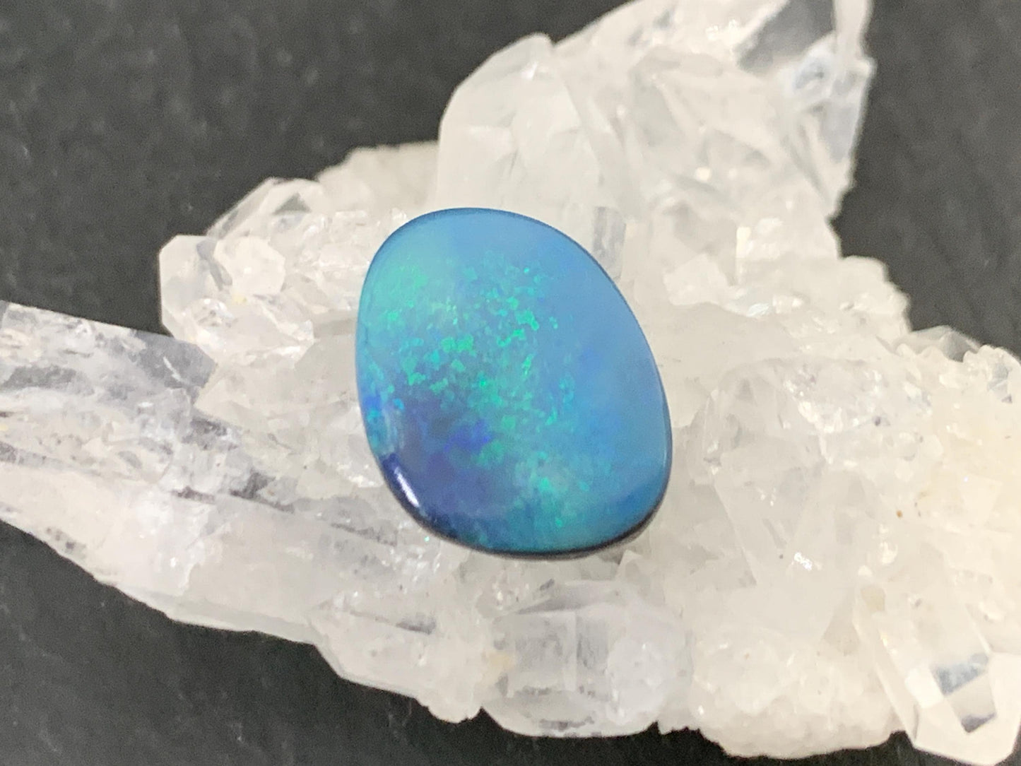 Australian Opal doublet 10x13x4mm cabochon