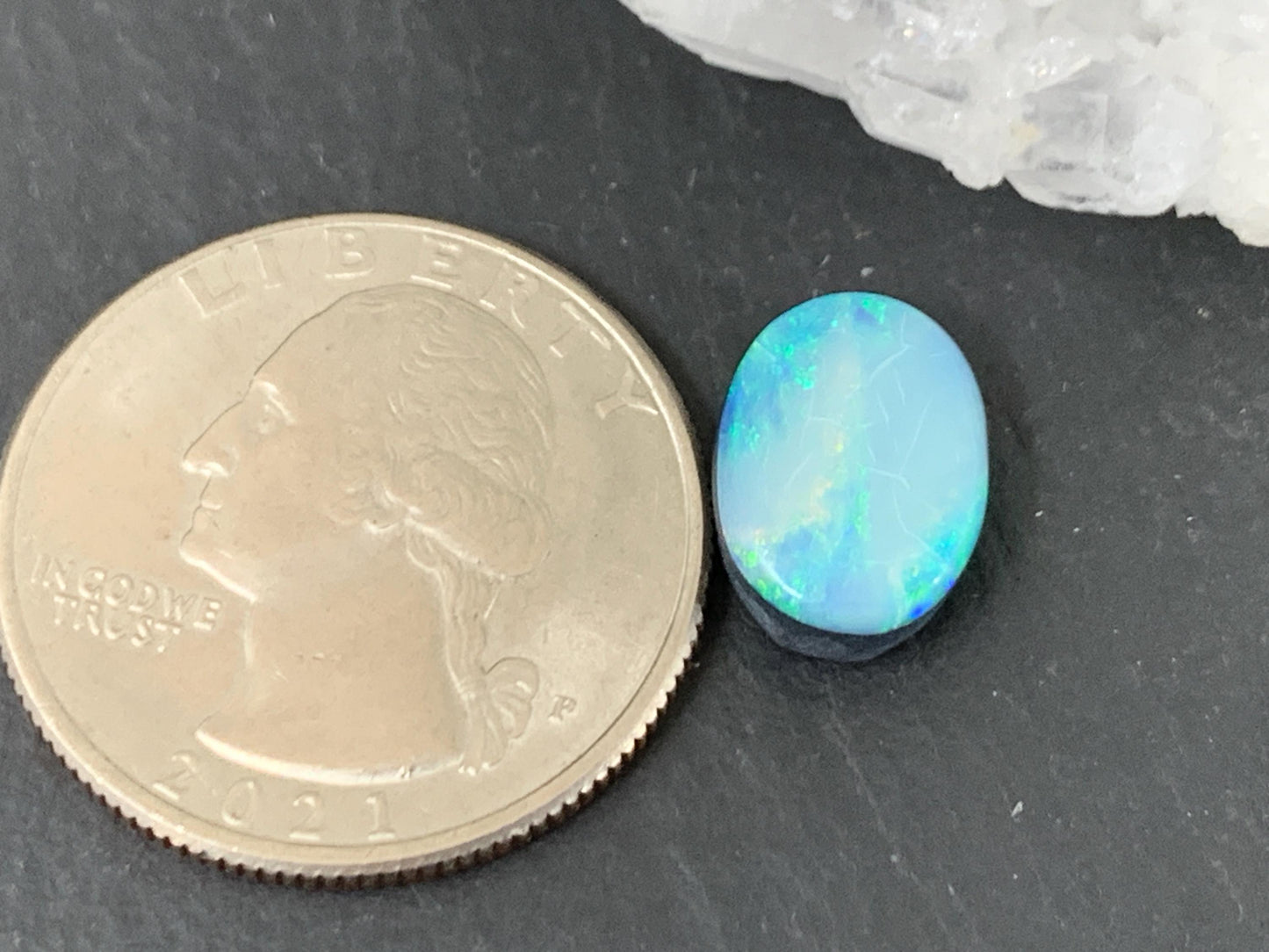 Australian Opal Doublet 9x12x4.5mm Cabochon Free Form Gemstone Oval