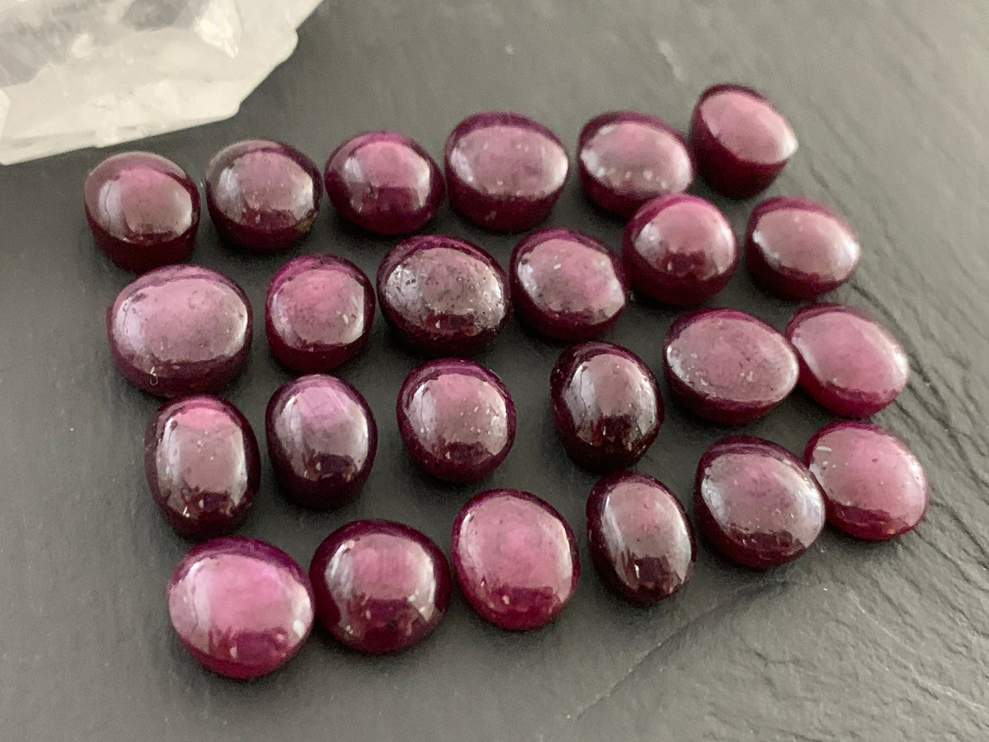 Ruby 10mm long cabochon