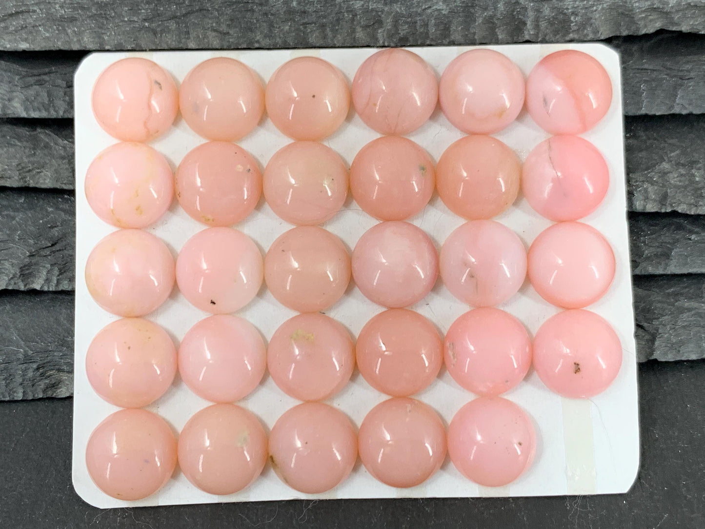 Pink Opal Cabochon - 12mm Round Calibrated Gemstone Jewelry Making Supplies