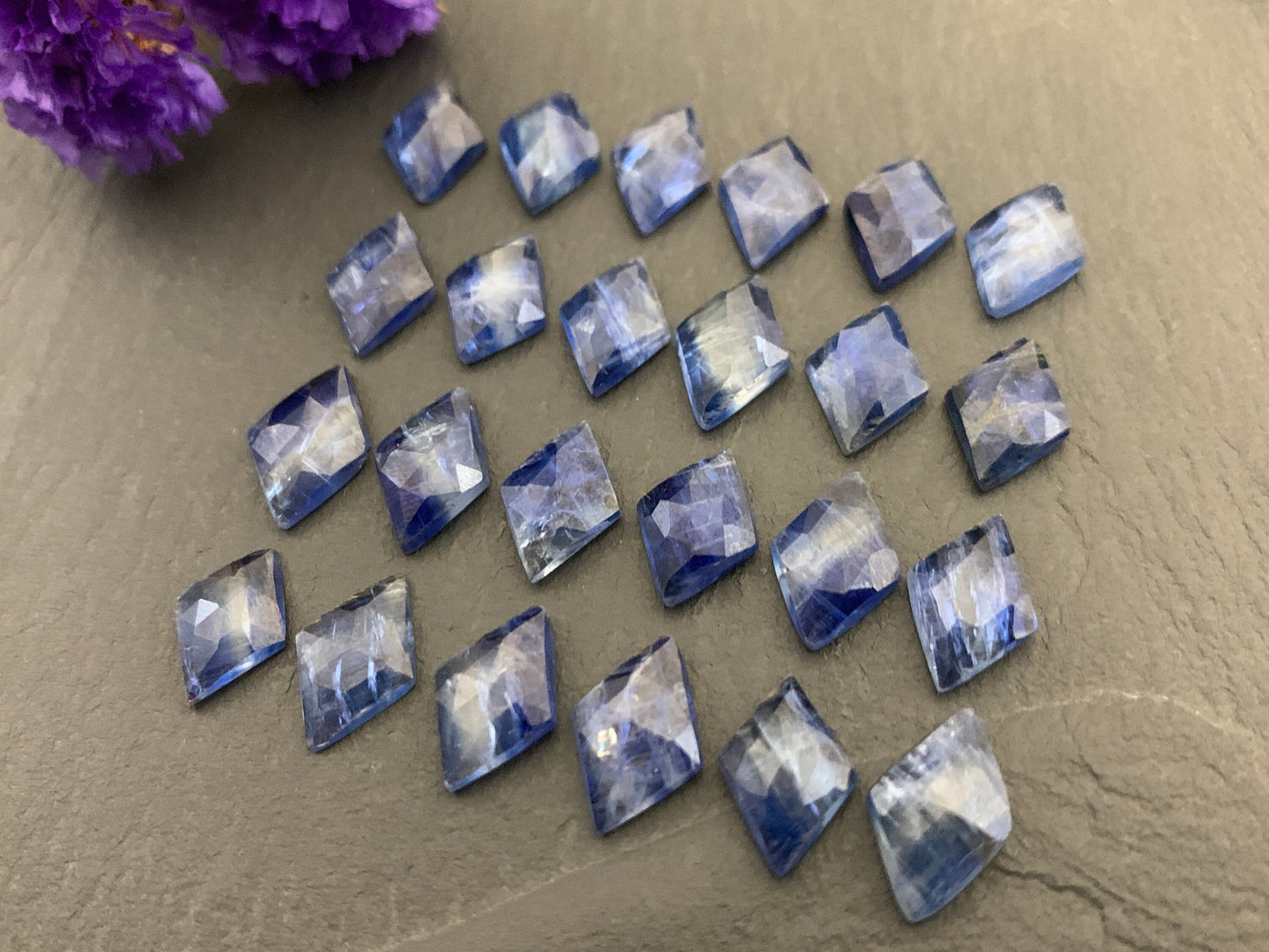 Faceted Kyanite 8x12mm Cabochon- select your cabochon
