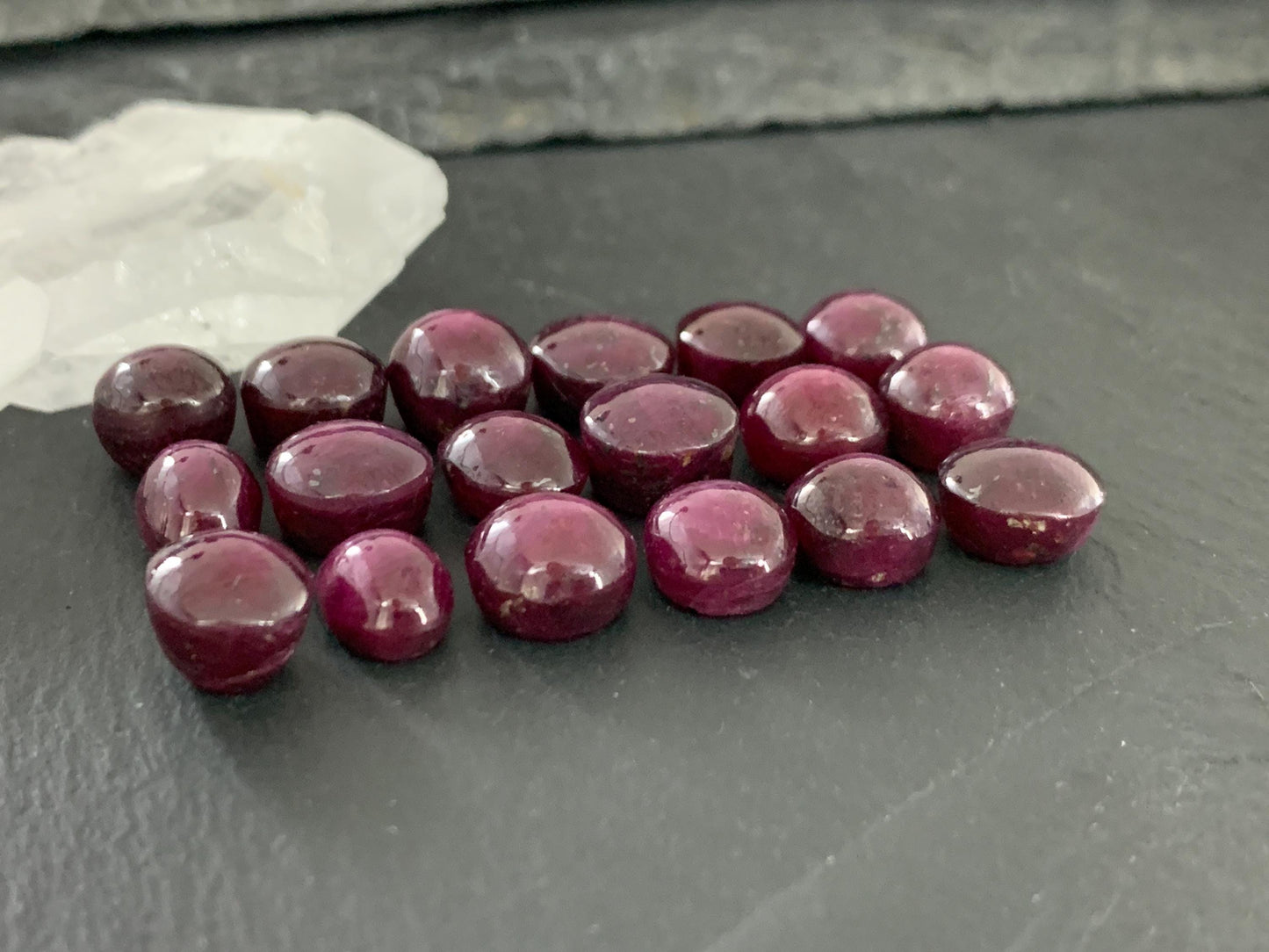 Ruby cabochon 8-9mm long