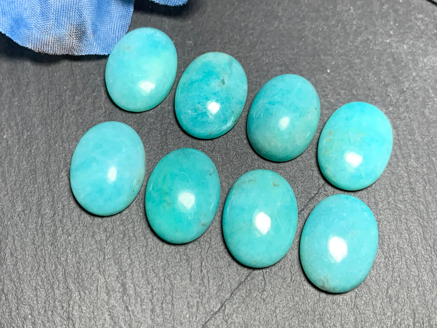 Amazonite oval 12x16mm cabochon - Calibrated cabochons