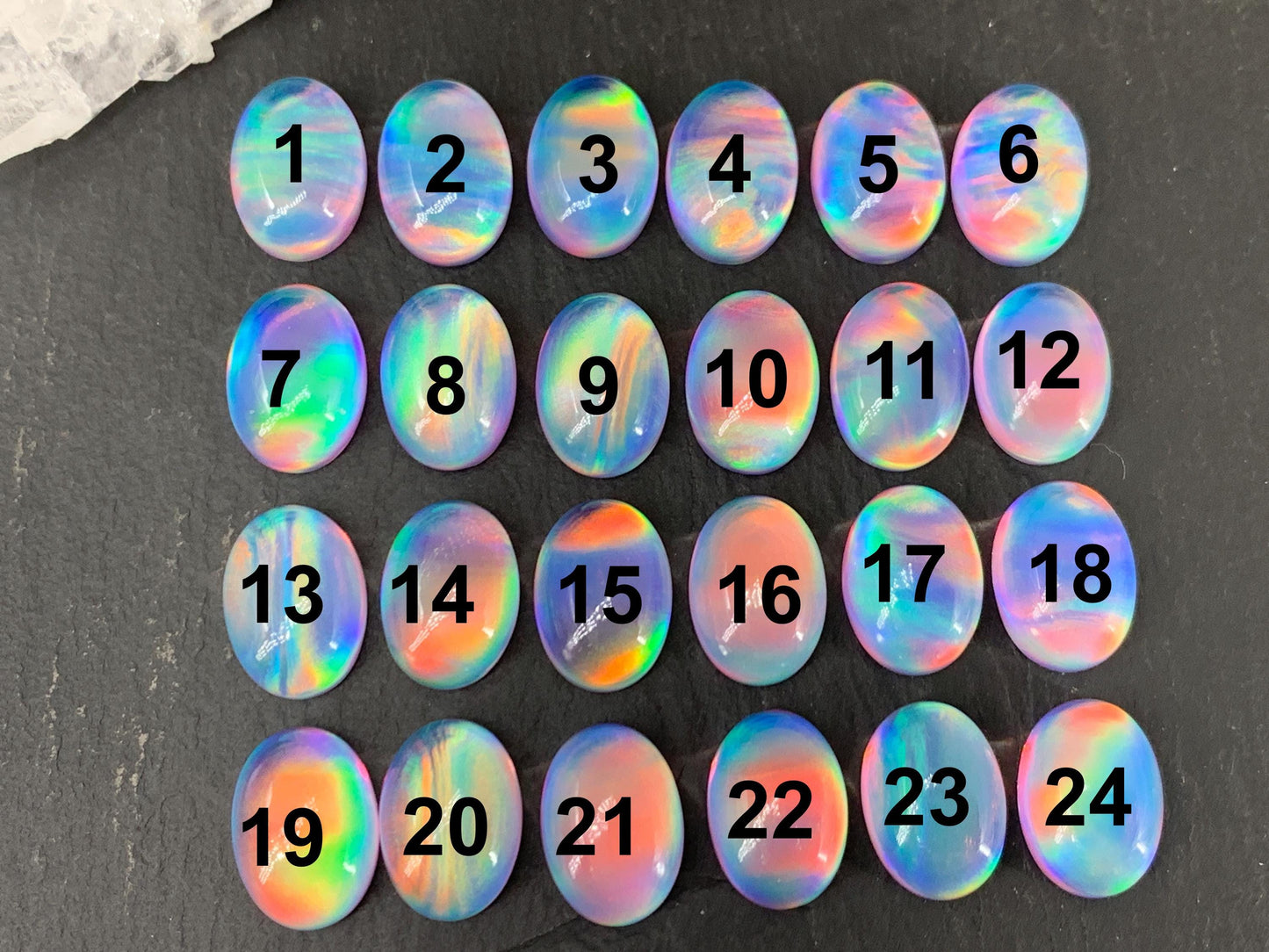 Aurora Opal Oval 10x14mm Doublet Cabochon – Colorful Natural Gemstone
