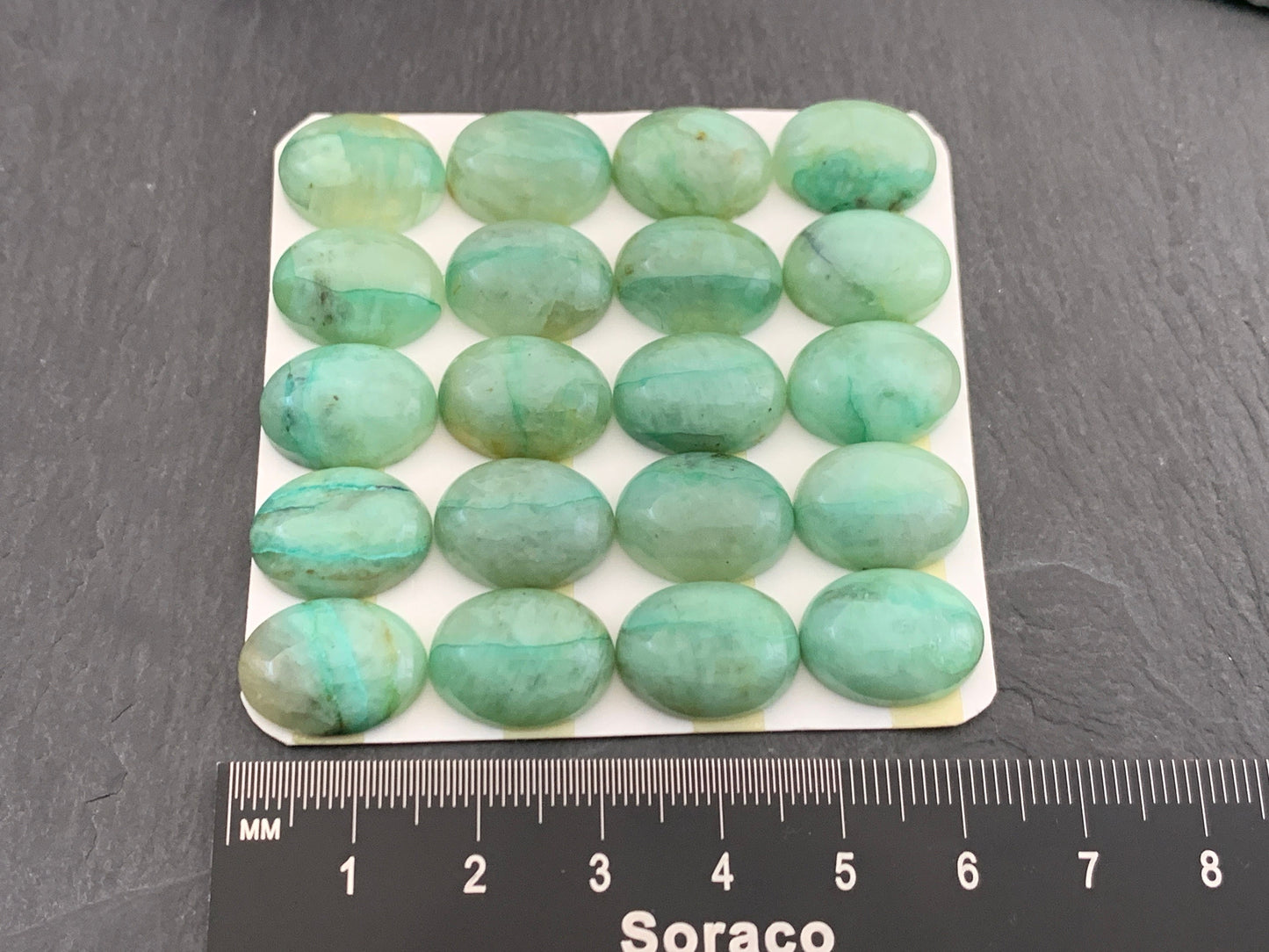 Chrysocolla Quartz oval 12x16mm cabochon - Calibrated cabochons