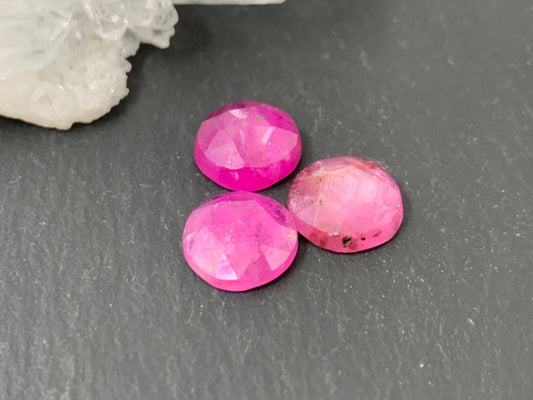Faceted Silky Star pink Sapphire round 6mm to 11mm cabochon