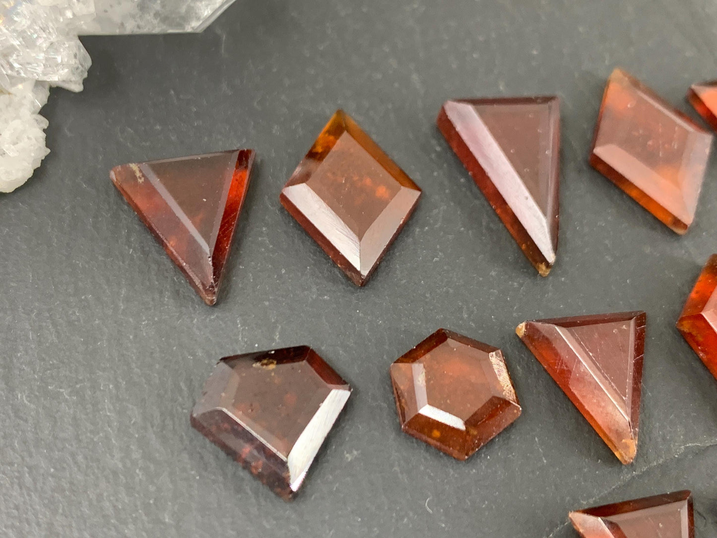 Second quality Hessonite Garnet 10-17mm long cabochon.