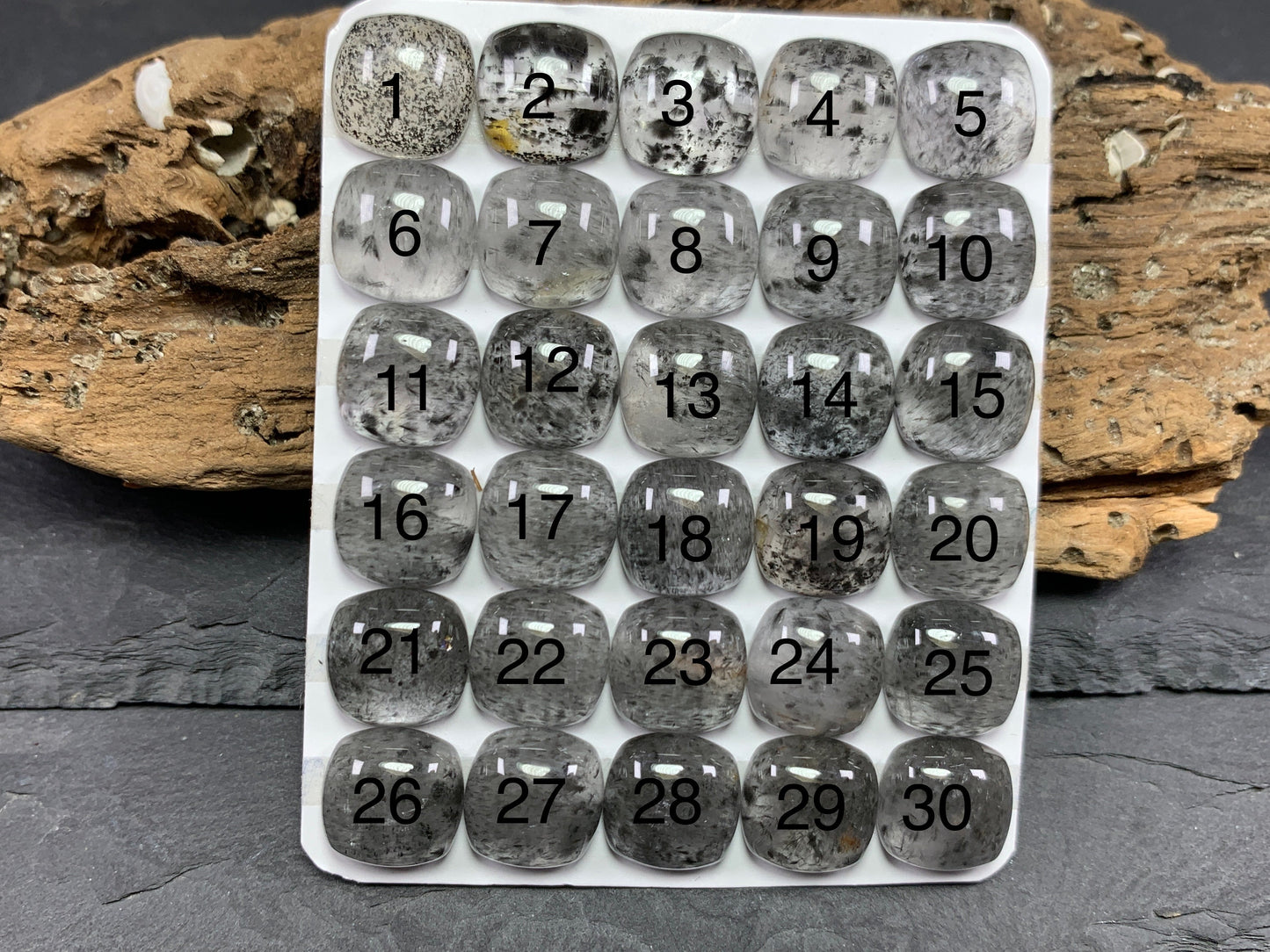 Super 7 square cushion 12x12mm cabochon- Calibrated cabochons