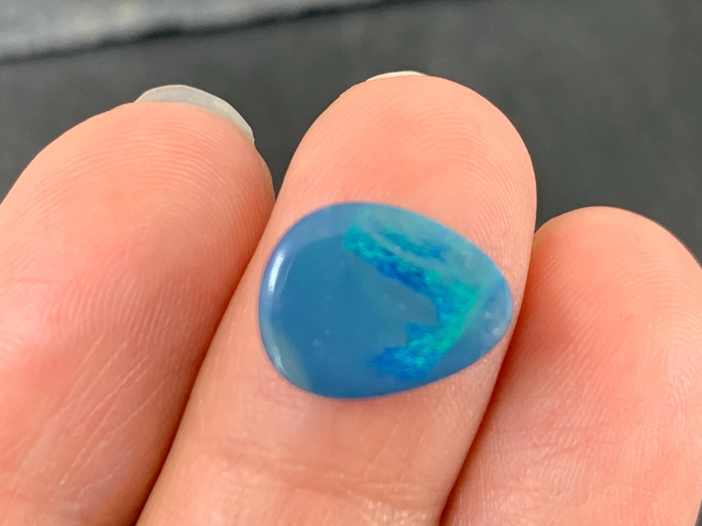 Australian Opal Doublet 10x12x3mm Free Form Cabochon - Natural Gemstone Oval