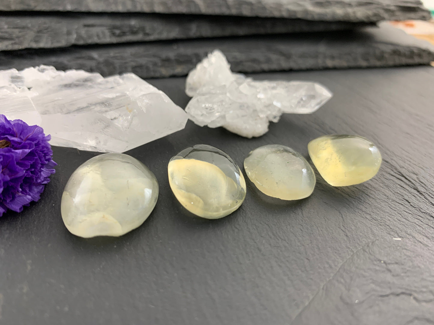 Libyan Desert Glass 19-23mm long cabochon