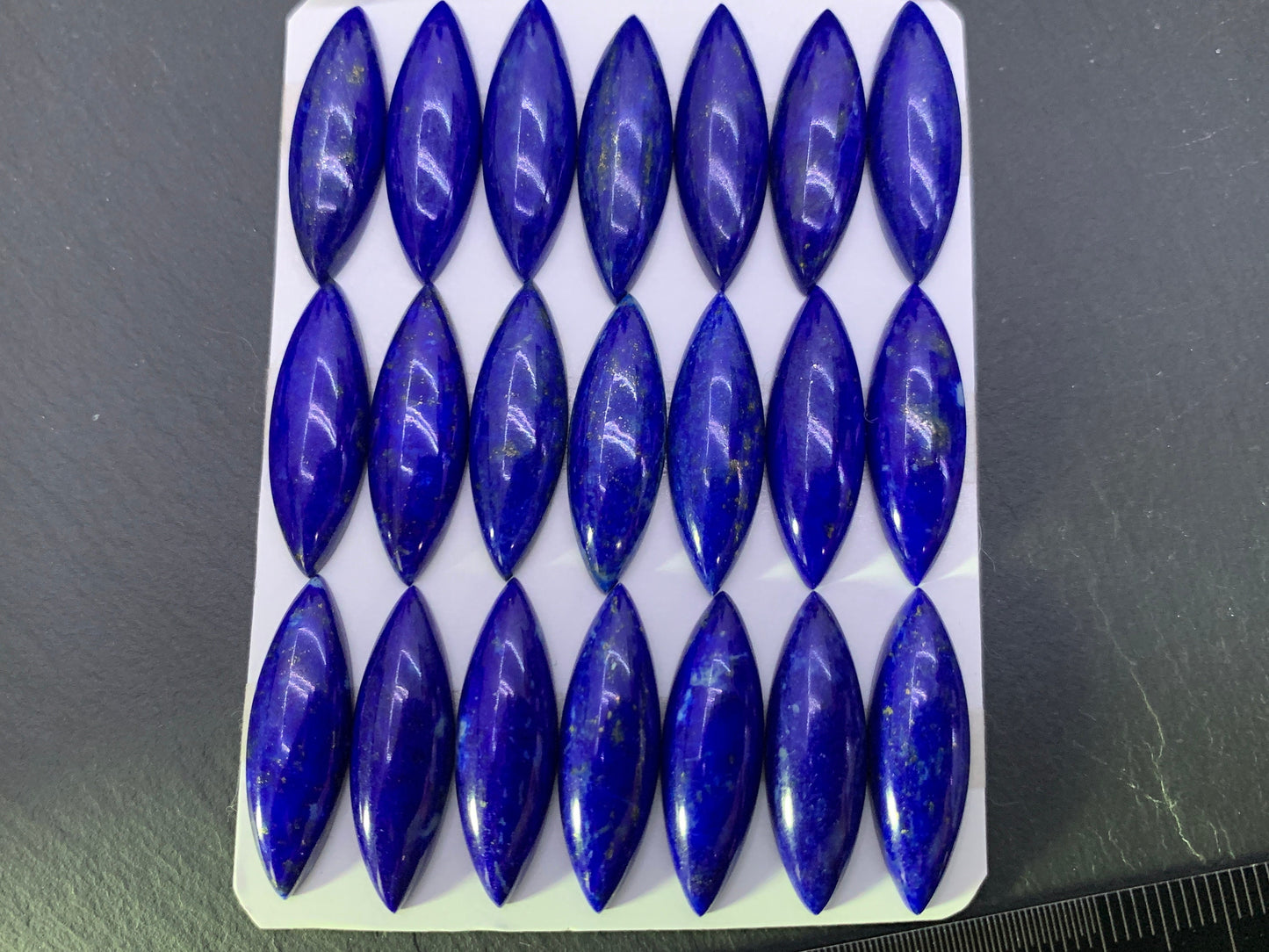 Lapis Lazuli marquise 8x25mm cabochon - Calibrated cabochons