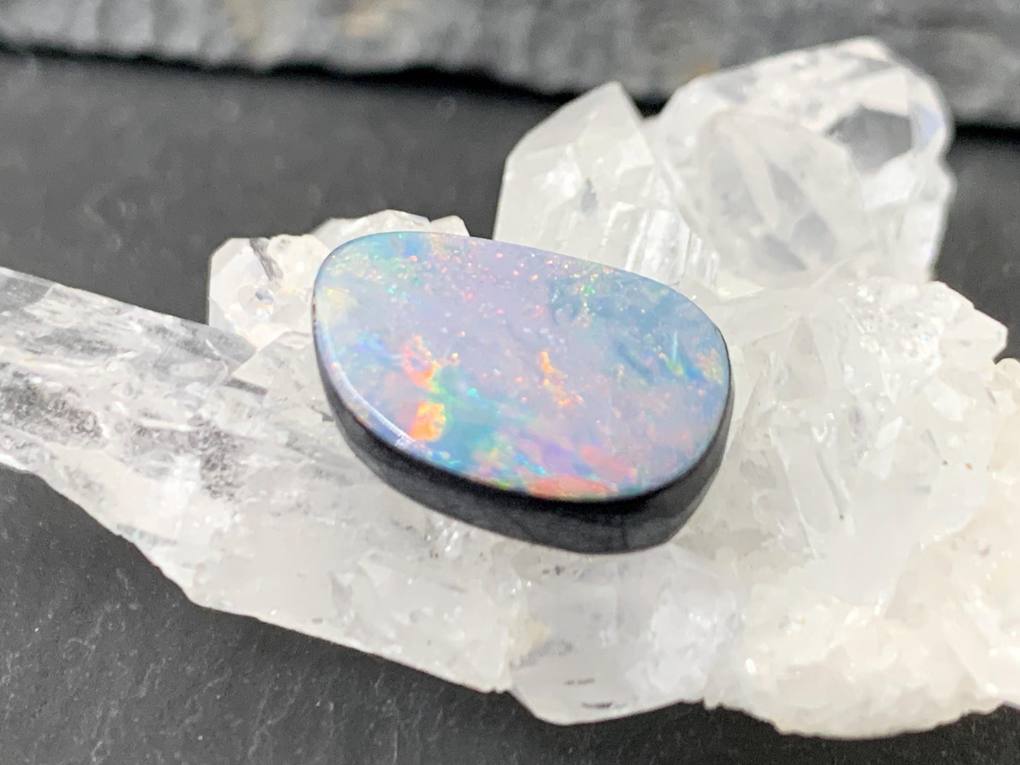 Australian Opal Doublet 10x14.5x4mm Free Form Cabochon Gemstone Jewelry