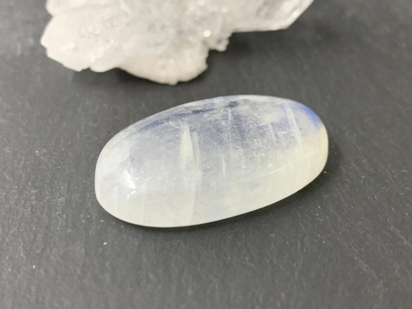 Rainbow Moonstone 31x19x7mm cabochon