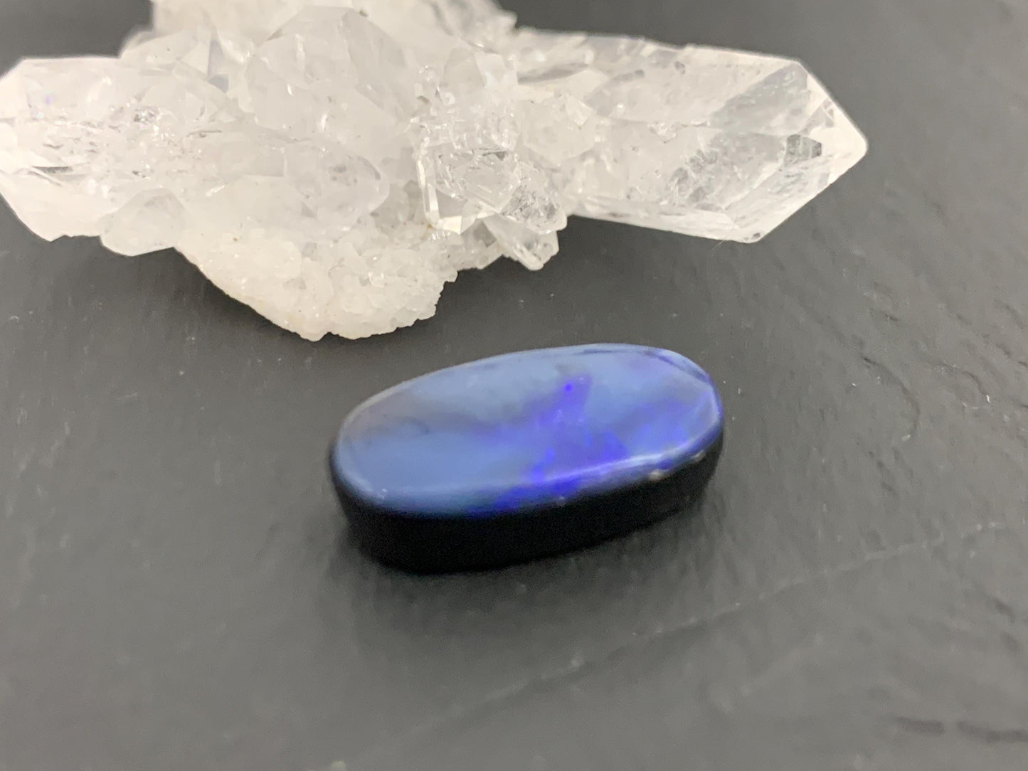 Australian Opal doublet 9x17x5mm cabochon