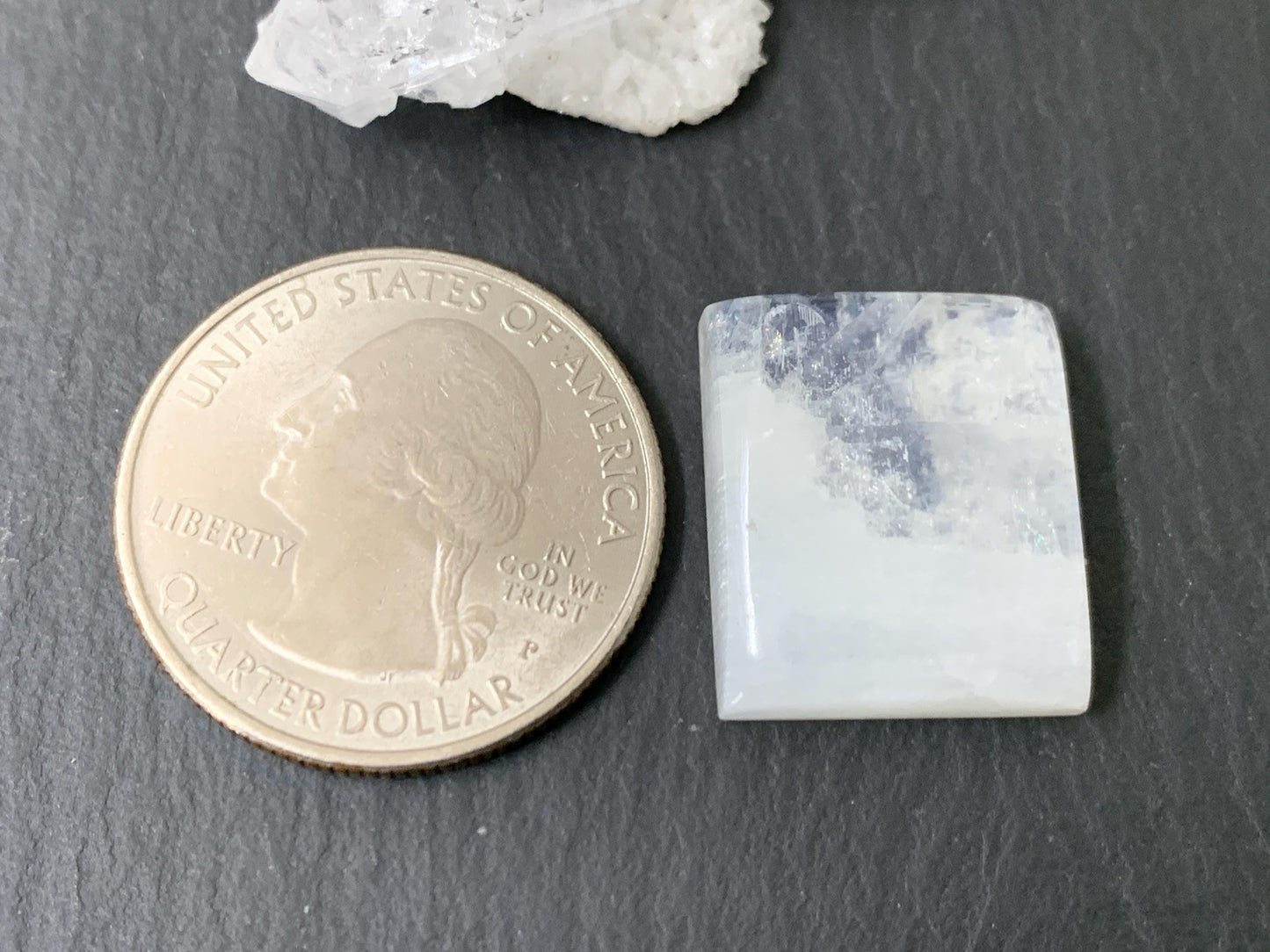 Rainbow Moonstone 19x16x6mm cabochon