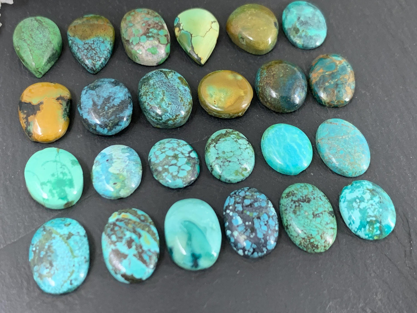 Tibetan Turquoise 12-15mm cabochon