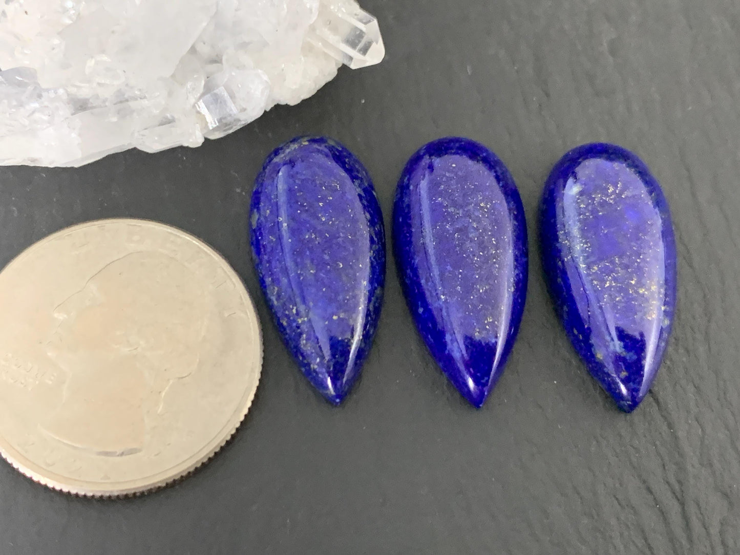 Lapis Lazuli pear 12x25mm cabochon - Calibrated cabochons