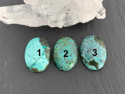 Tibetan Turquoise oval 10x14mm cabochon- Select your cabochon