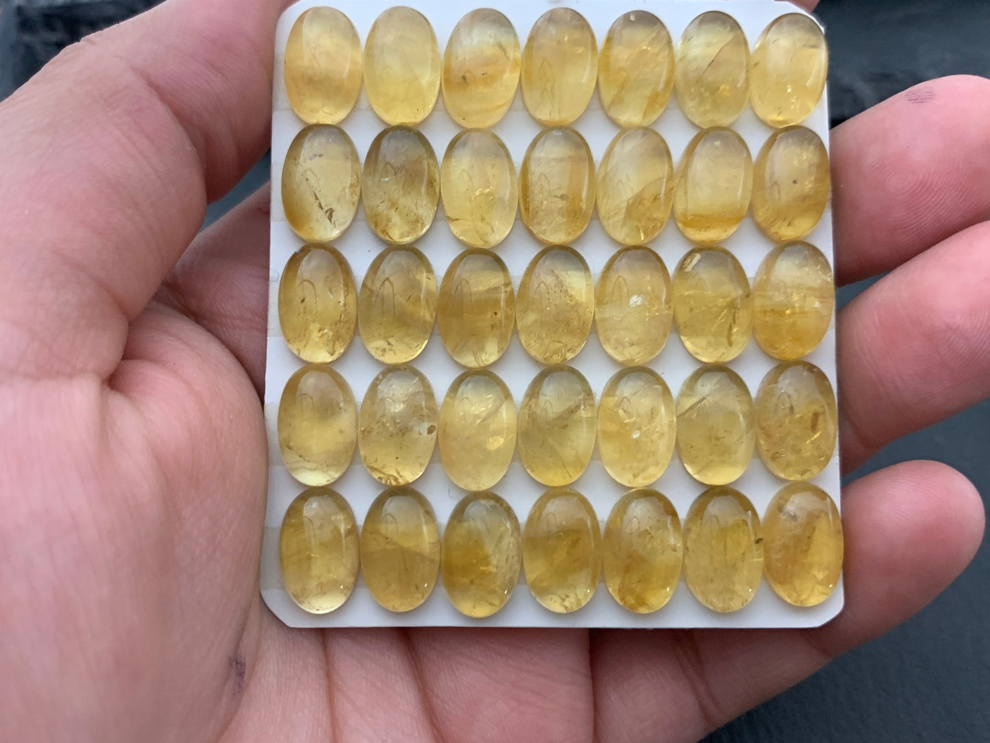 Citrine oval 8x12mm cabochon - Calibrated cabochons