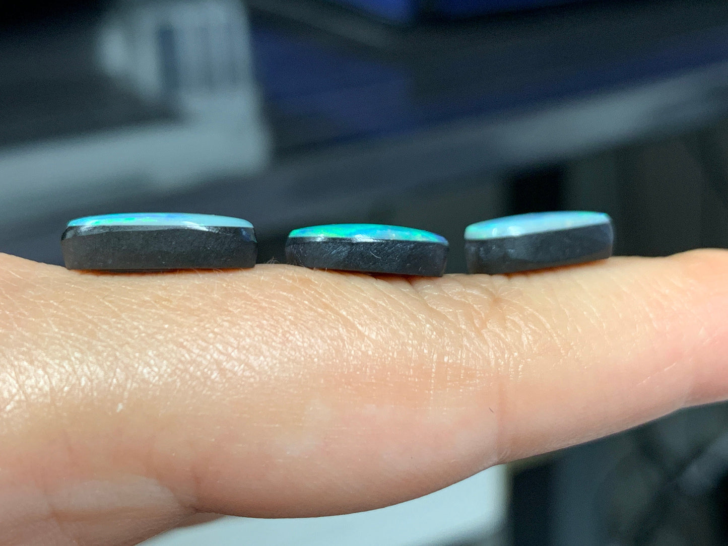 Australian Opal Doublet 6-8mm long cabochon