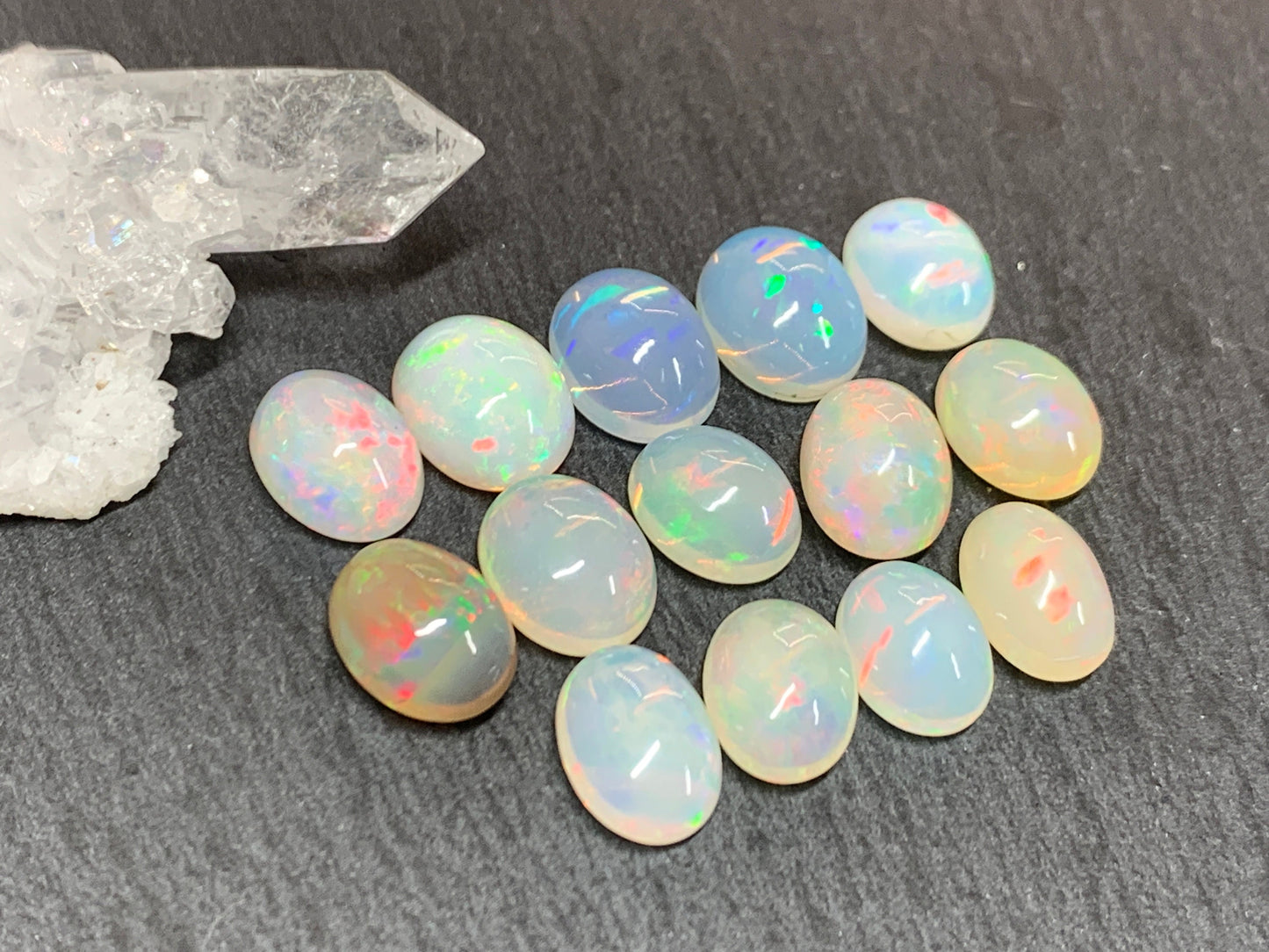 Ethiopian Opal oval 10mm long cabochon