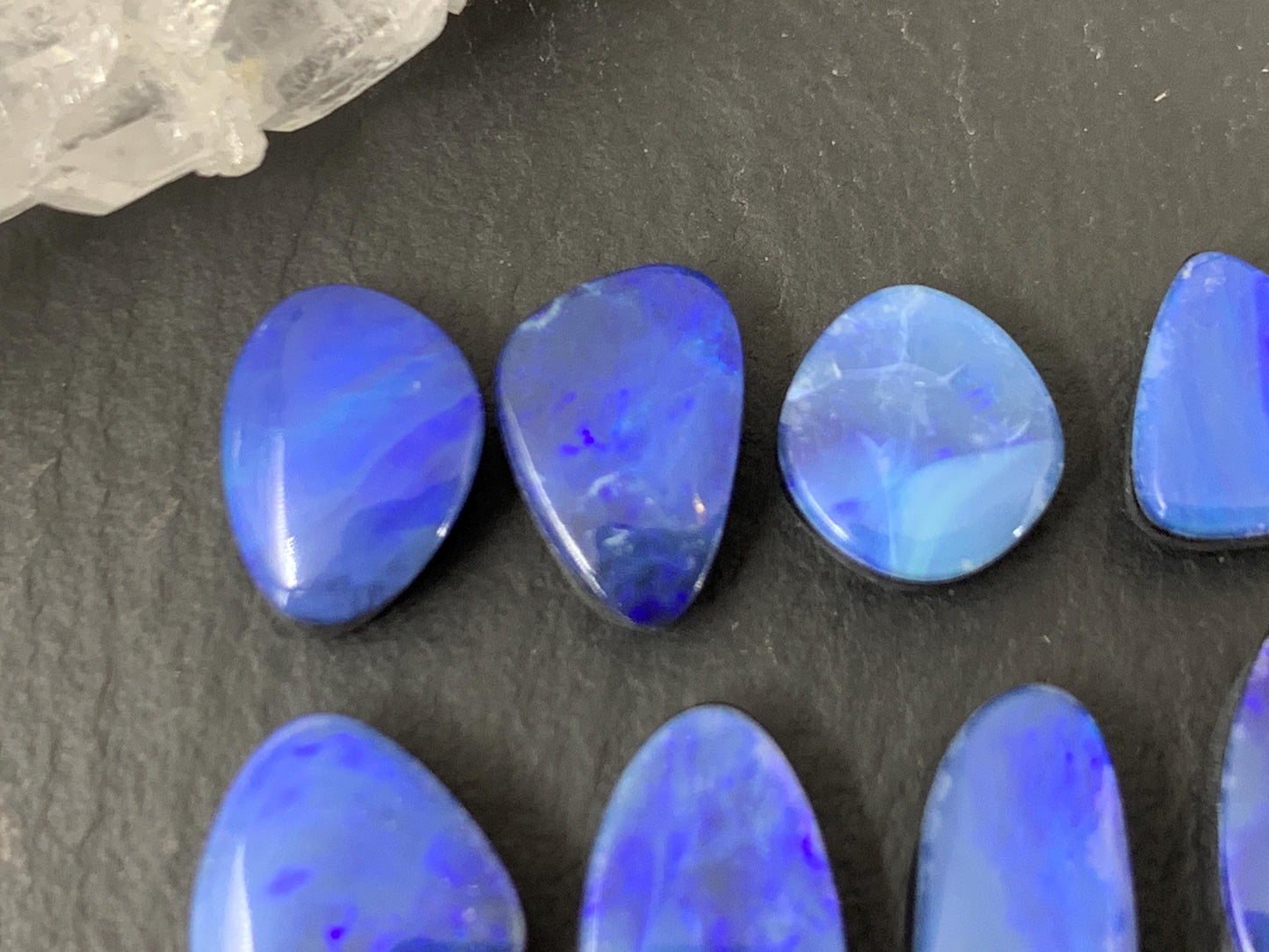 Australian Opal Doublet 8-12mm long cabochon - Second quality