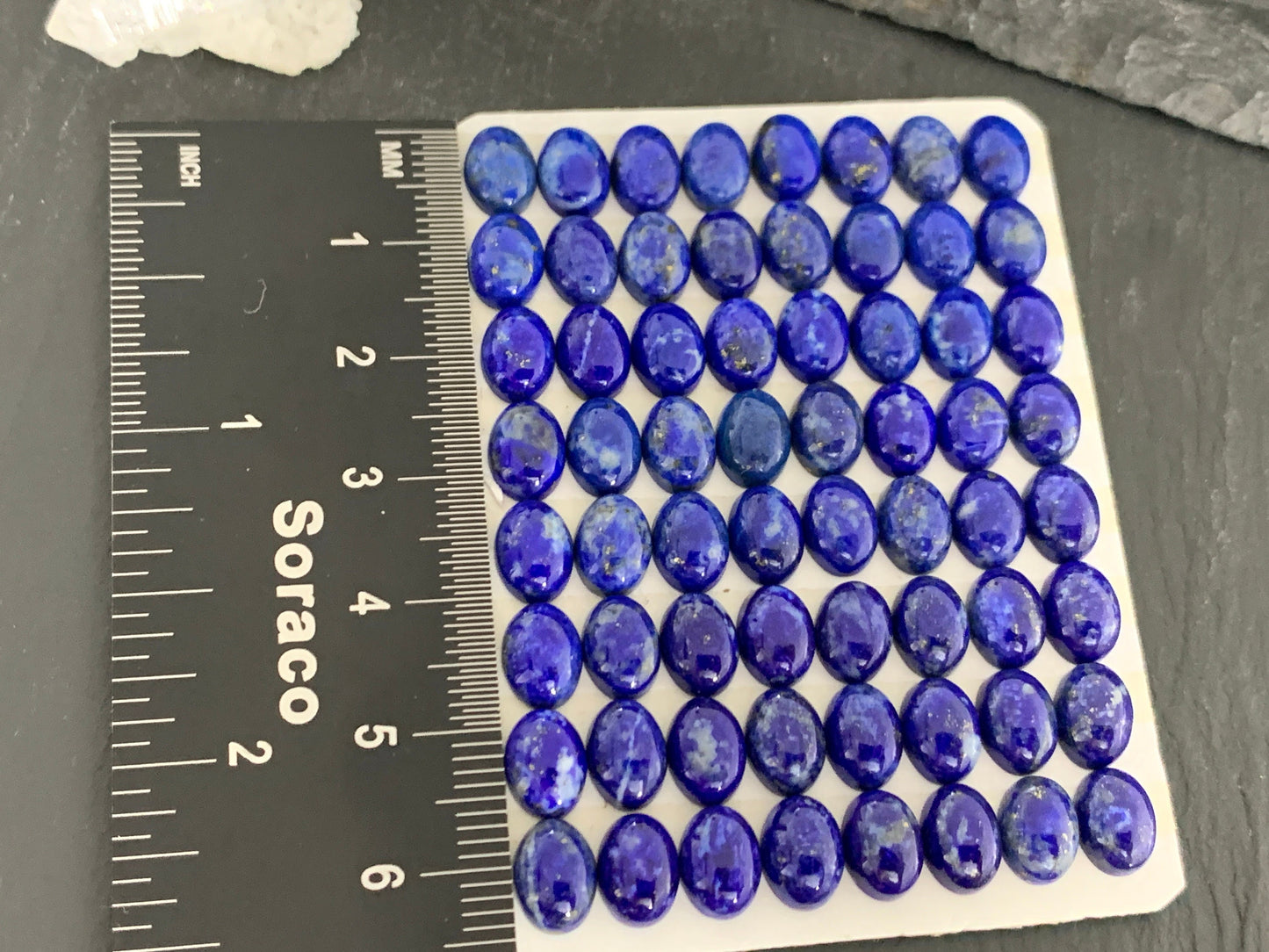 Lapis Lazuli oval 6x8mm cabochon - Calibrated cabochons