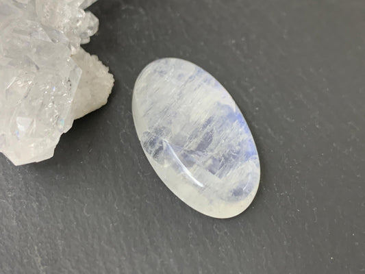 Rainbow Moonstone 27x15x7mm cabochon