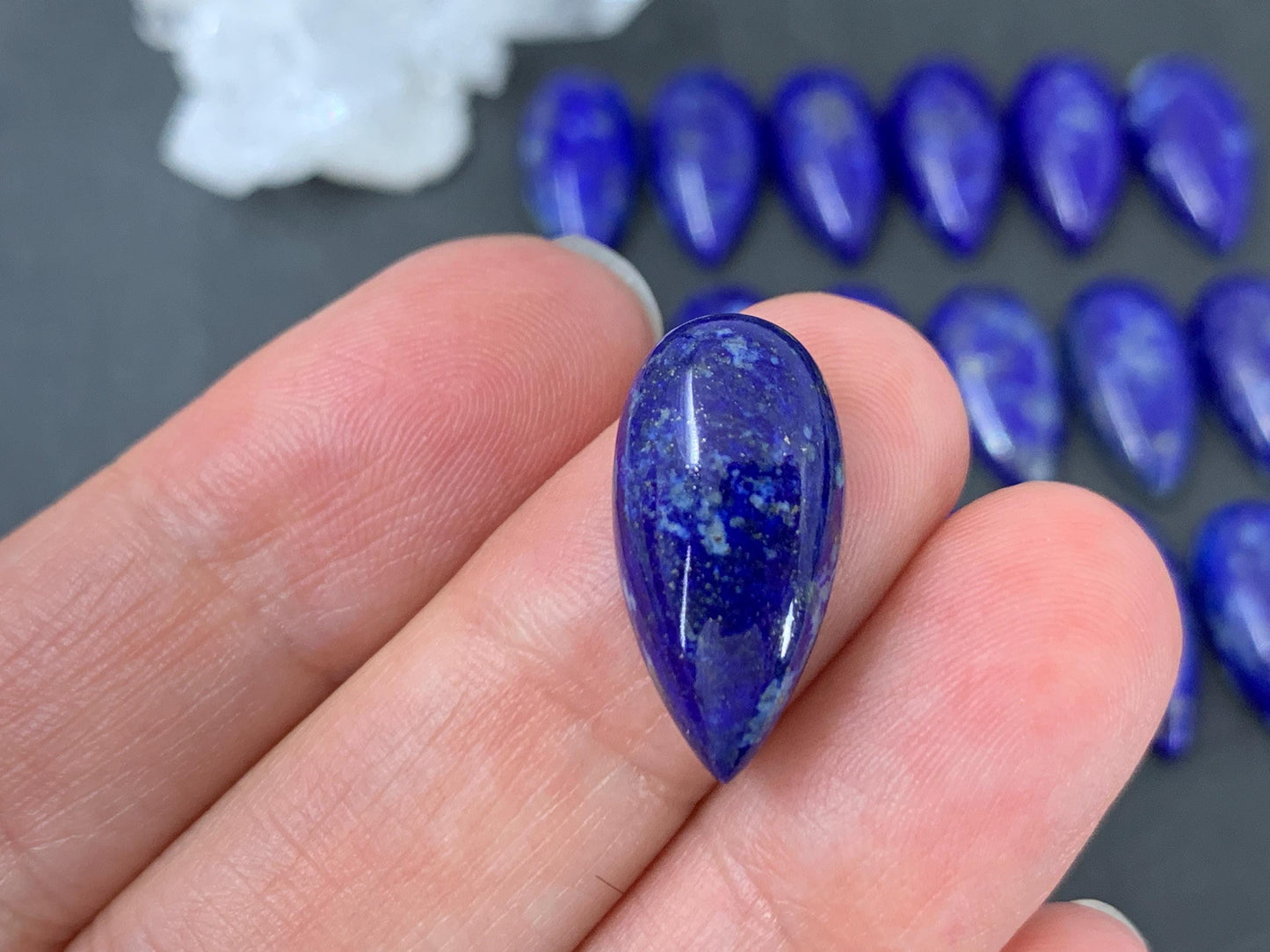 Lapis Lazuli pear 10x20mm cabochon