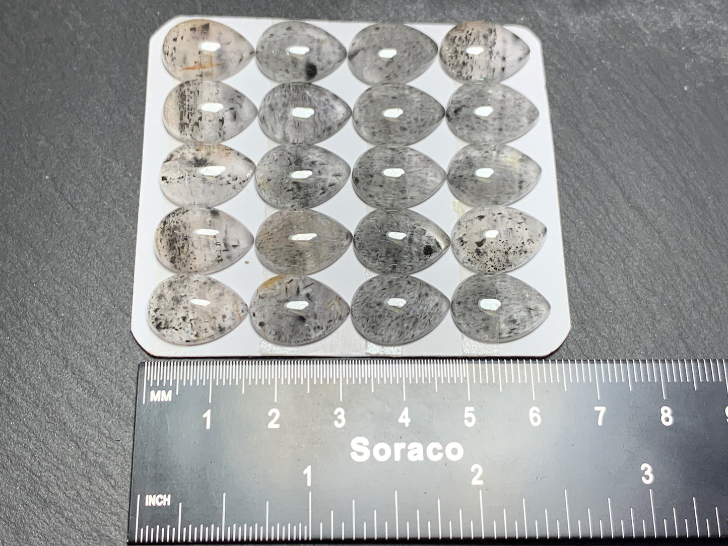 Super 7 pear 12x16mm cabochon - Calibrated cabochons
