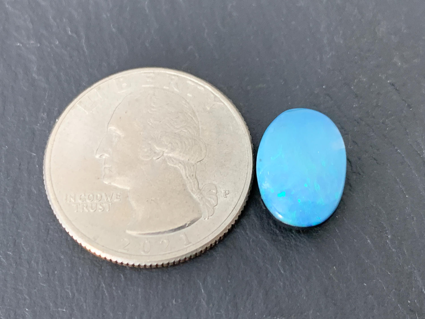 Australian Opal doublet 10x14x4.5mm cabochon
