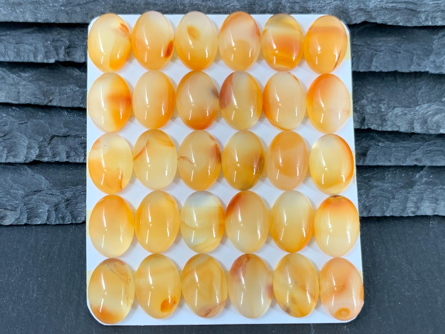 Carnelian Cabochon – Natural Orange Oval Gemstone 10x14mm Calibrated Stone