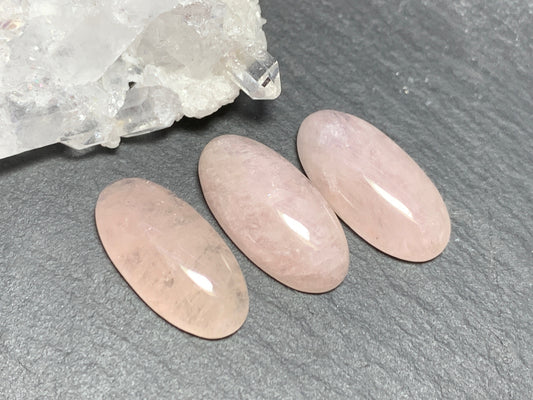 Morganite oval 10x20mm cabochon - Calibrated cabochons