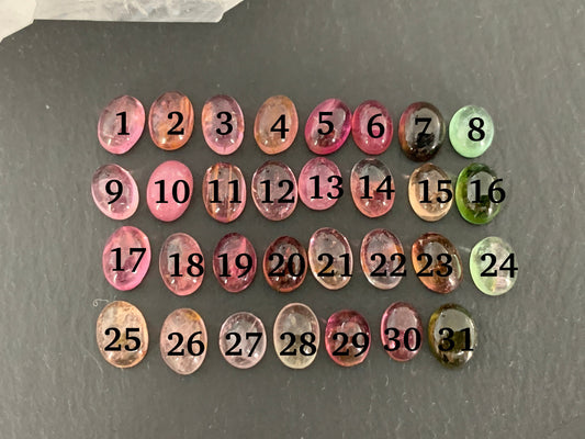 Tourmaline oval 6-7mm long cabochon