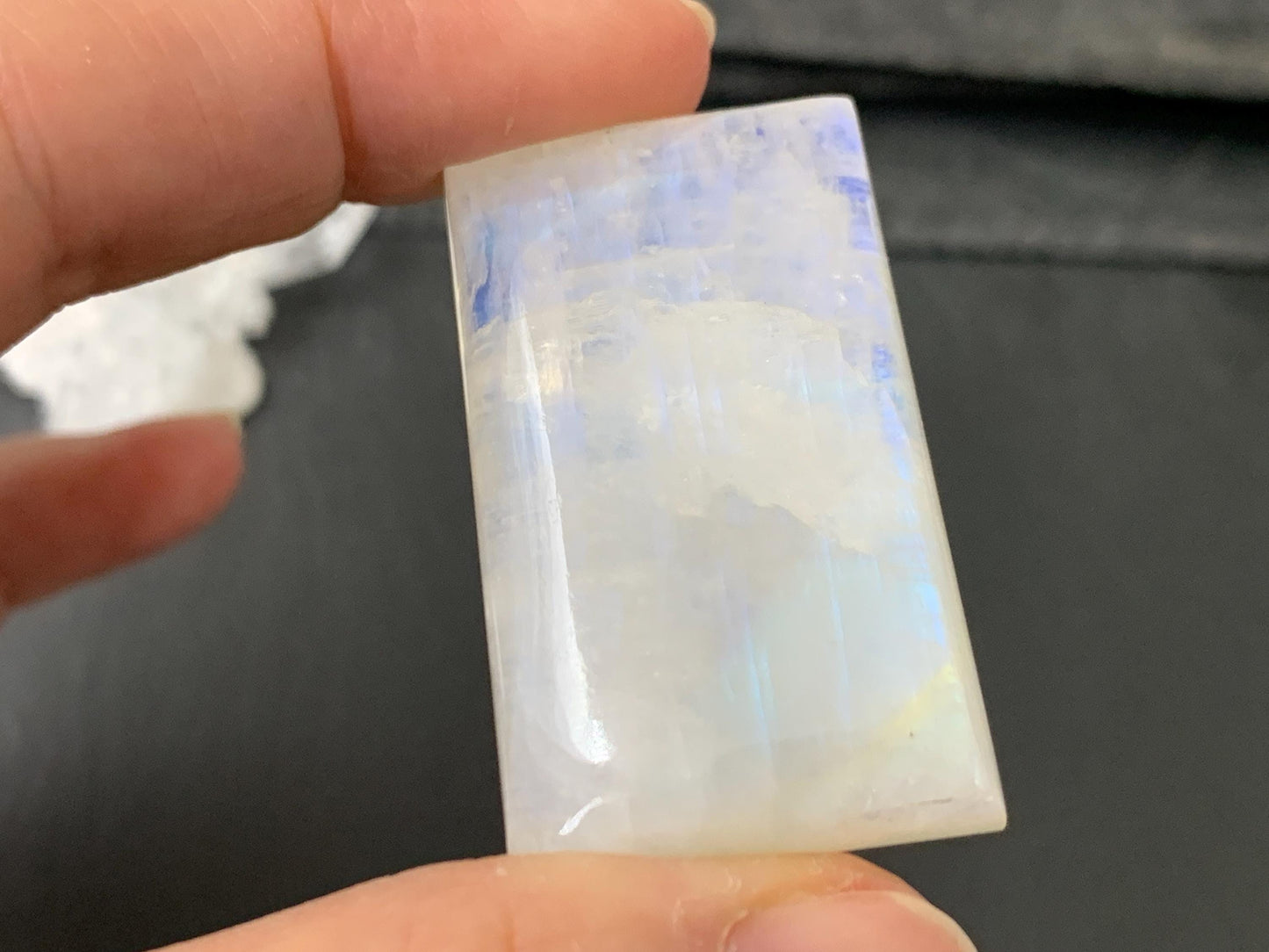 Rainbow Moonstone 42x24x9mm cabochon