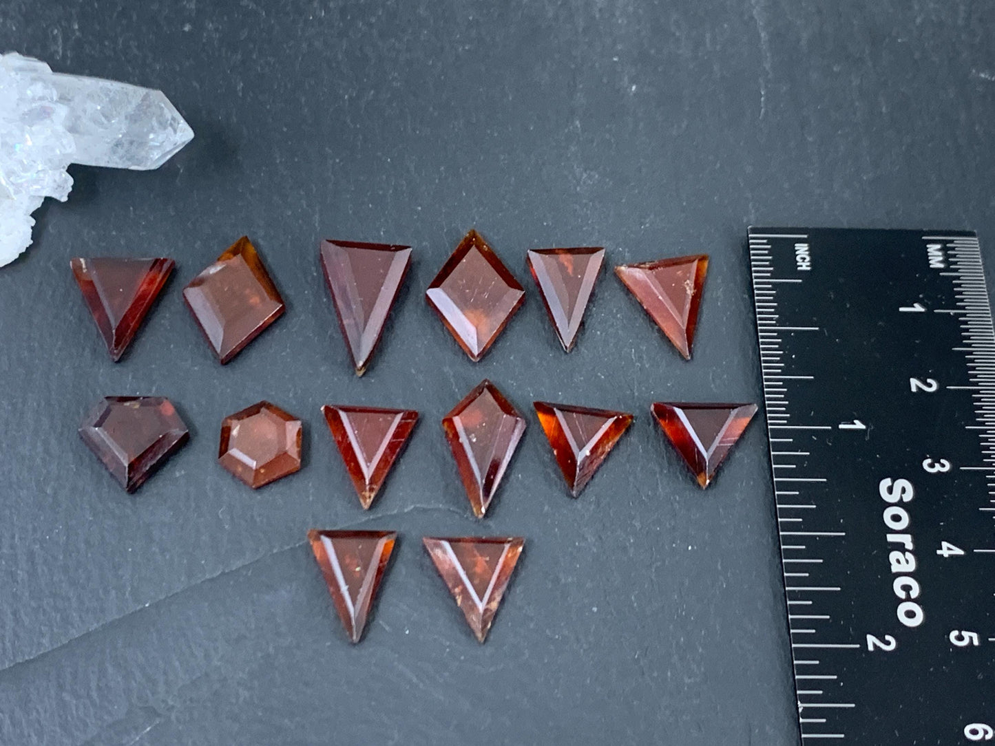 Second quality Hessonite Garnet 10-17mm long cabochon.