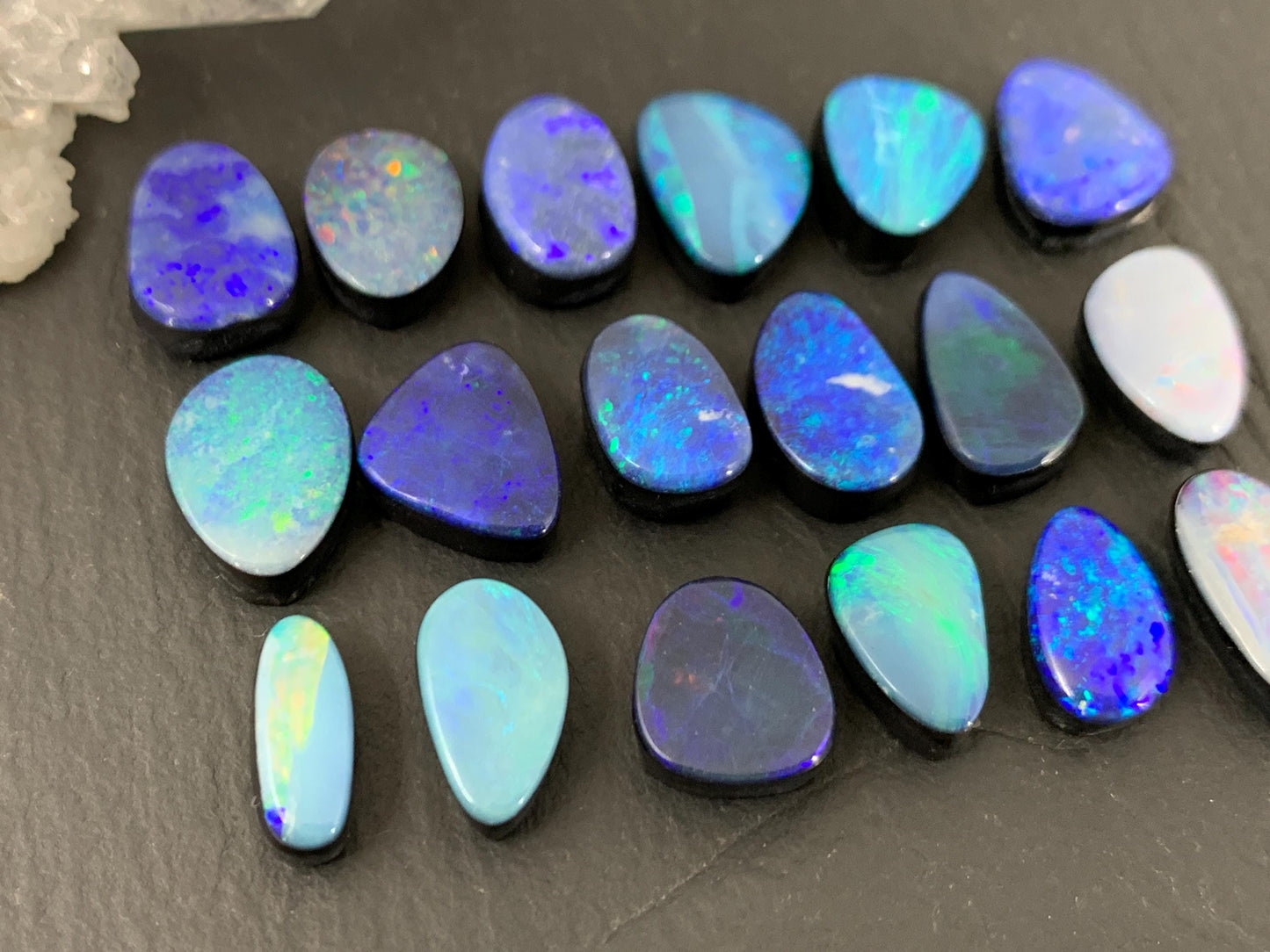 Australian Opal doublet 10-13mm long cabochon