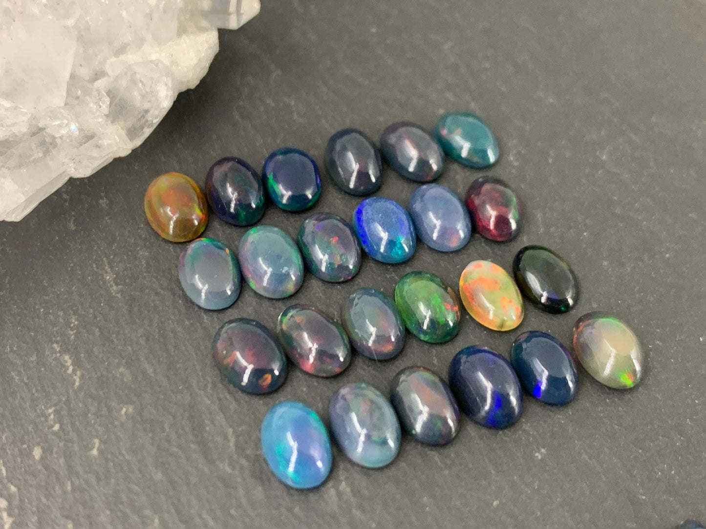 Black Ethiopian Opal 5x7mm Cabochon