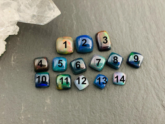 Natural Ethiopian Black Opal 4-7mm long cabochon/ Select your cabochon