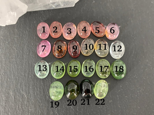 Tourmaline oval 5x7mm cabochon/ select your cabochon