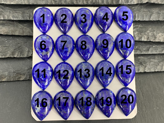 Lapis Lazuli pear 13x18mm cabochon - Calibrated cabochons