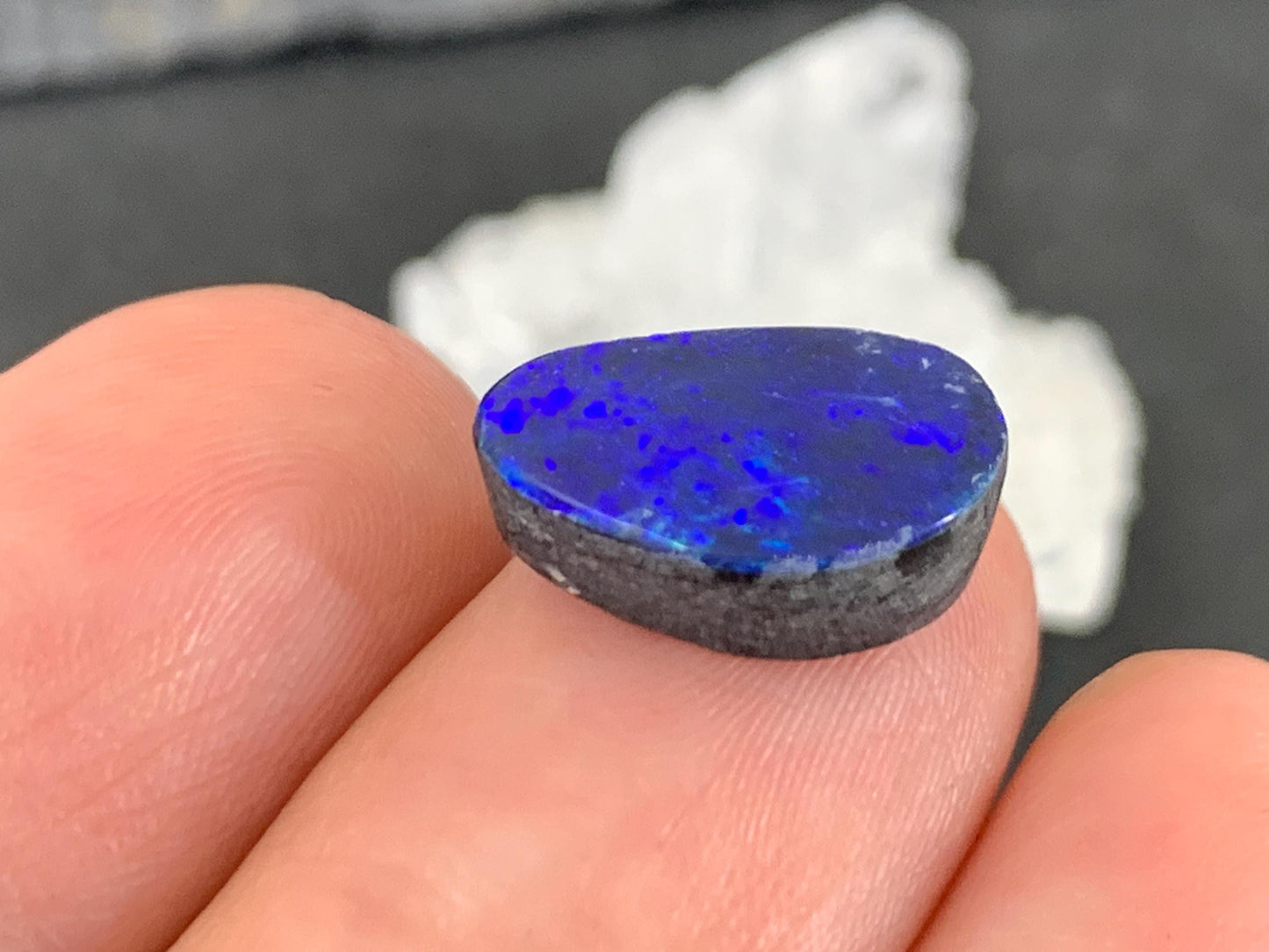 Australian Opal Doublet Natural Cabochon 9x14x4mm Free Form Opal Gem