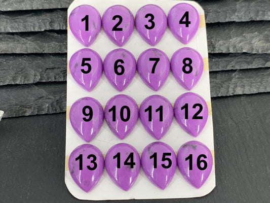 Phosphosiderite pear 15x20mm Cabochon - Calibrated cabochons