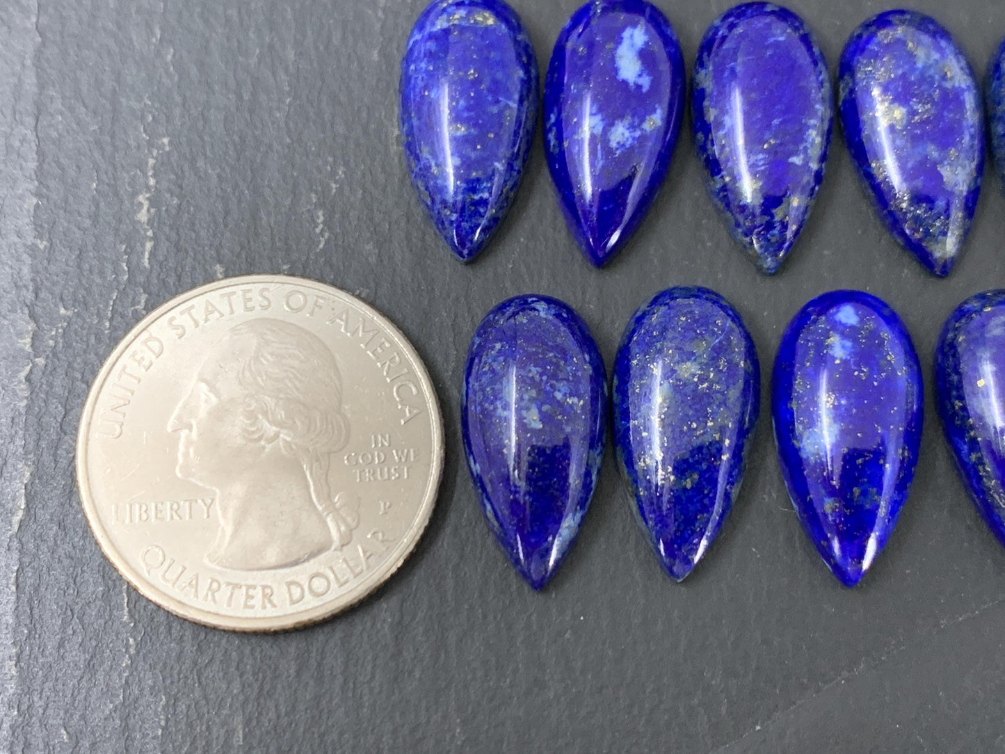 Lapis Lazuli pear 10x20mm cabochon