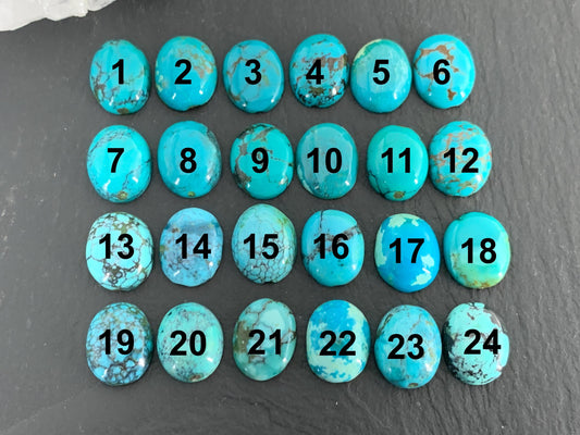 Tibetan Turquoise oval 9x11mm cabochon/ Select your cabochon