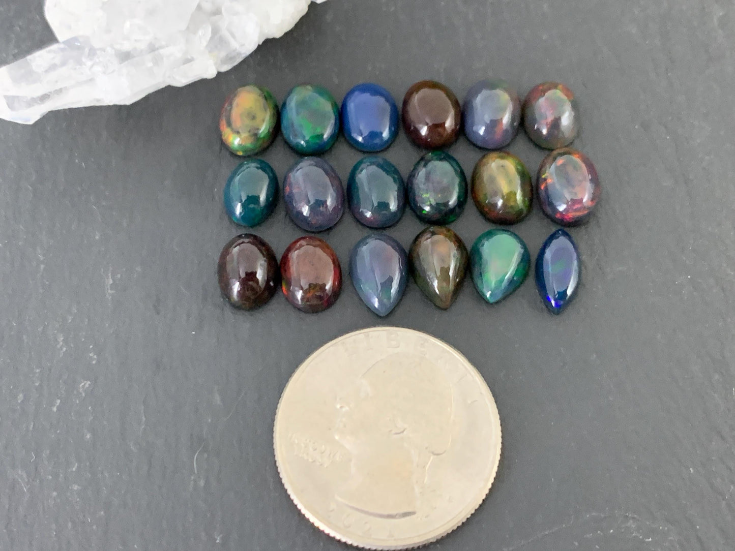 Ethiopian Opal oval, pear 7-9mm cabochon