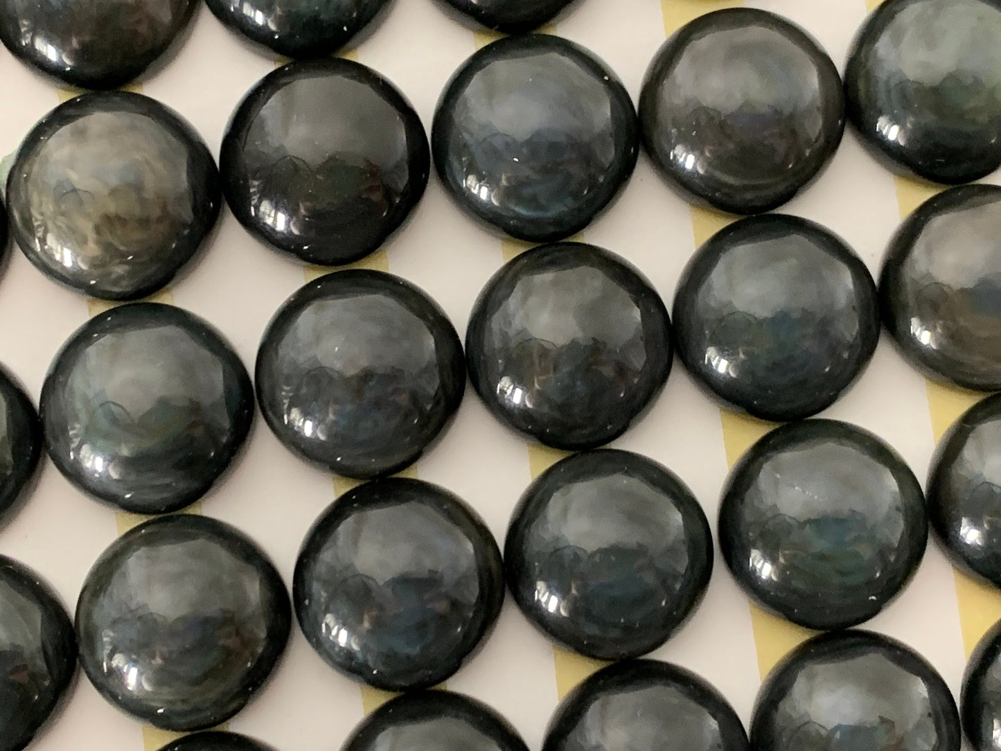 Rainbow Obsidian round 15mm cabochon - Calibrated cabochons