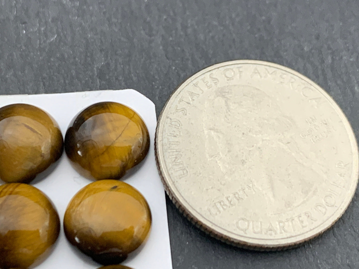 Tiger eye round 10mm cabochon - Calibrated cabochons