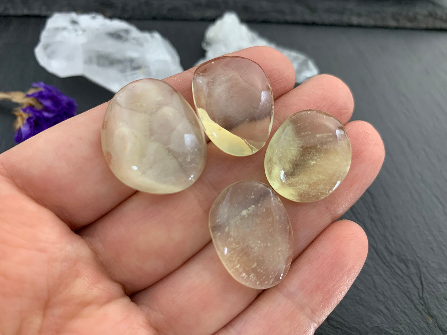 Libyan Desert Glass 19-23mm long cabochon