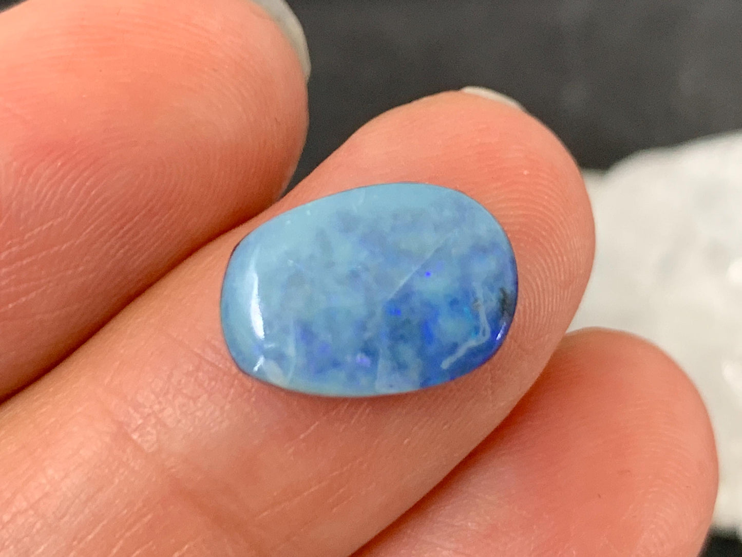 Australian Opal Doublet 8x12x5mm Free Form Cabochon - Natural Gemstone